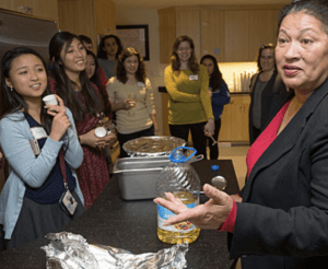 Native American Family in the Kitchen